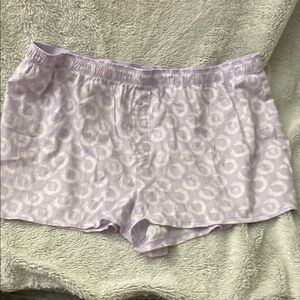 PINK Lavender & White  Women's Sleep Shorts